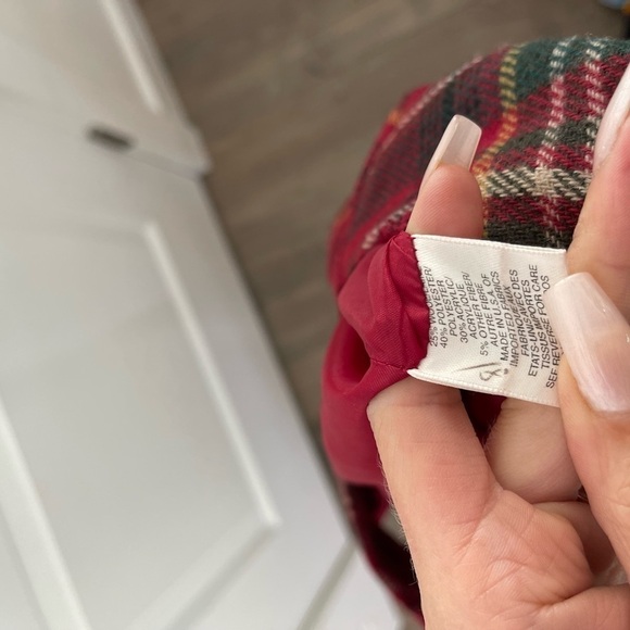 Vintage Bushwacker USA Wool Plaid Button Front Dress - 12 - Picture 4 of 7